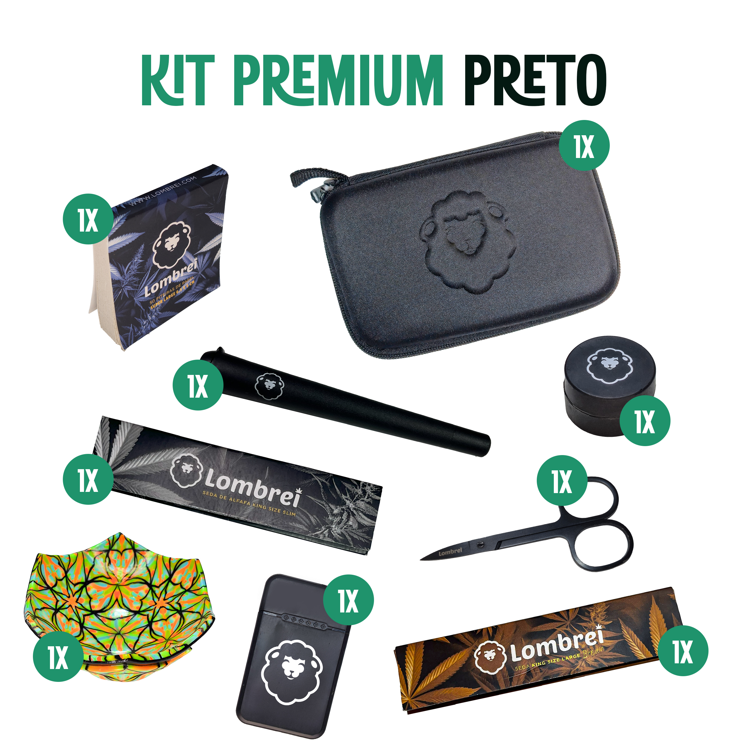Kit Premium Preto Lombrei