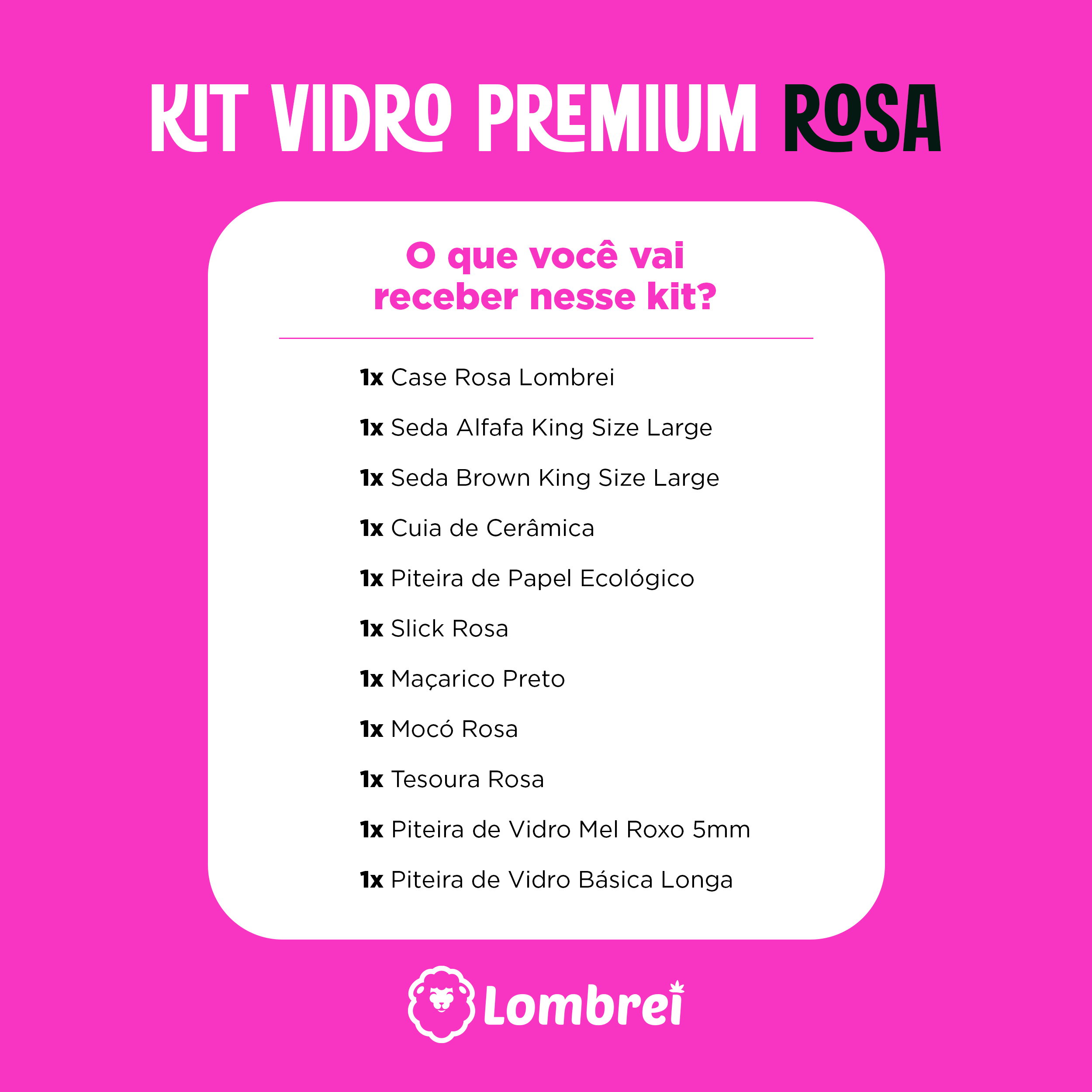 Kit Vidro Premium Rosa Lombrei - Imagem 2