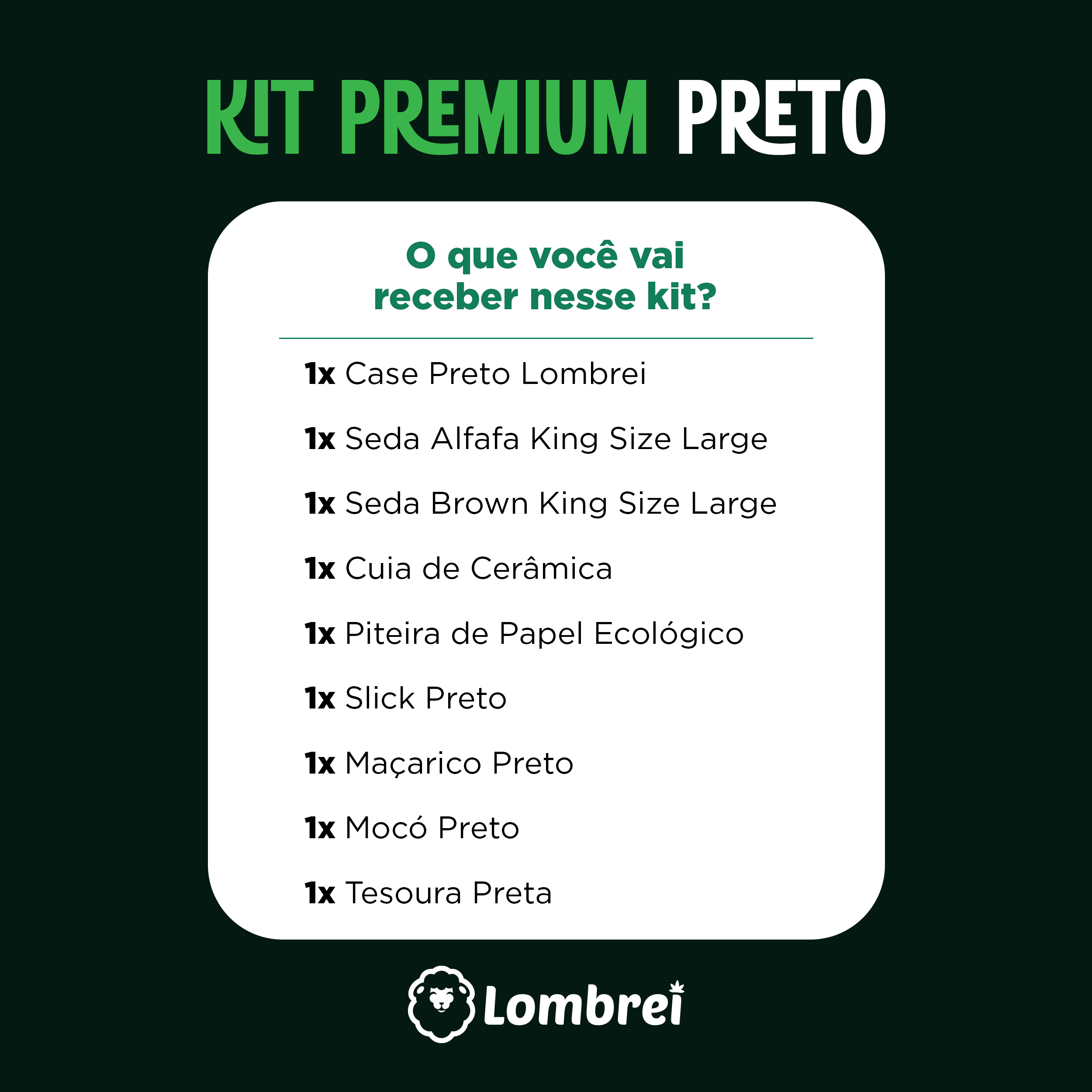 Kit Premium Preto Lombrei - Imagem 2
